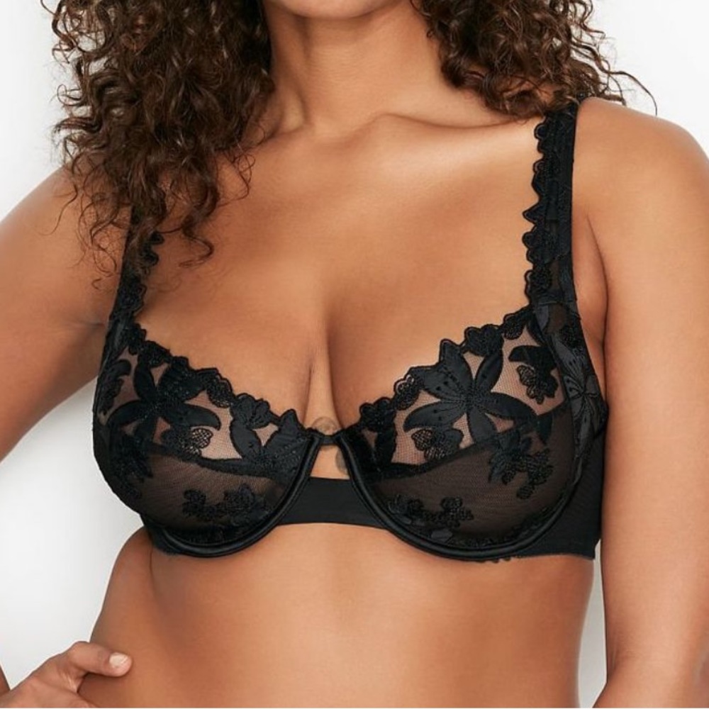 Victoria’s Secret Very Sexy Unlined Full Cup Floral Embroidery Bra